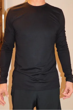 Men's GymShark Essential Long Sleeve T-Shirt Black