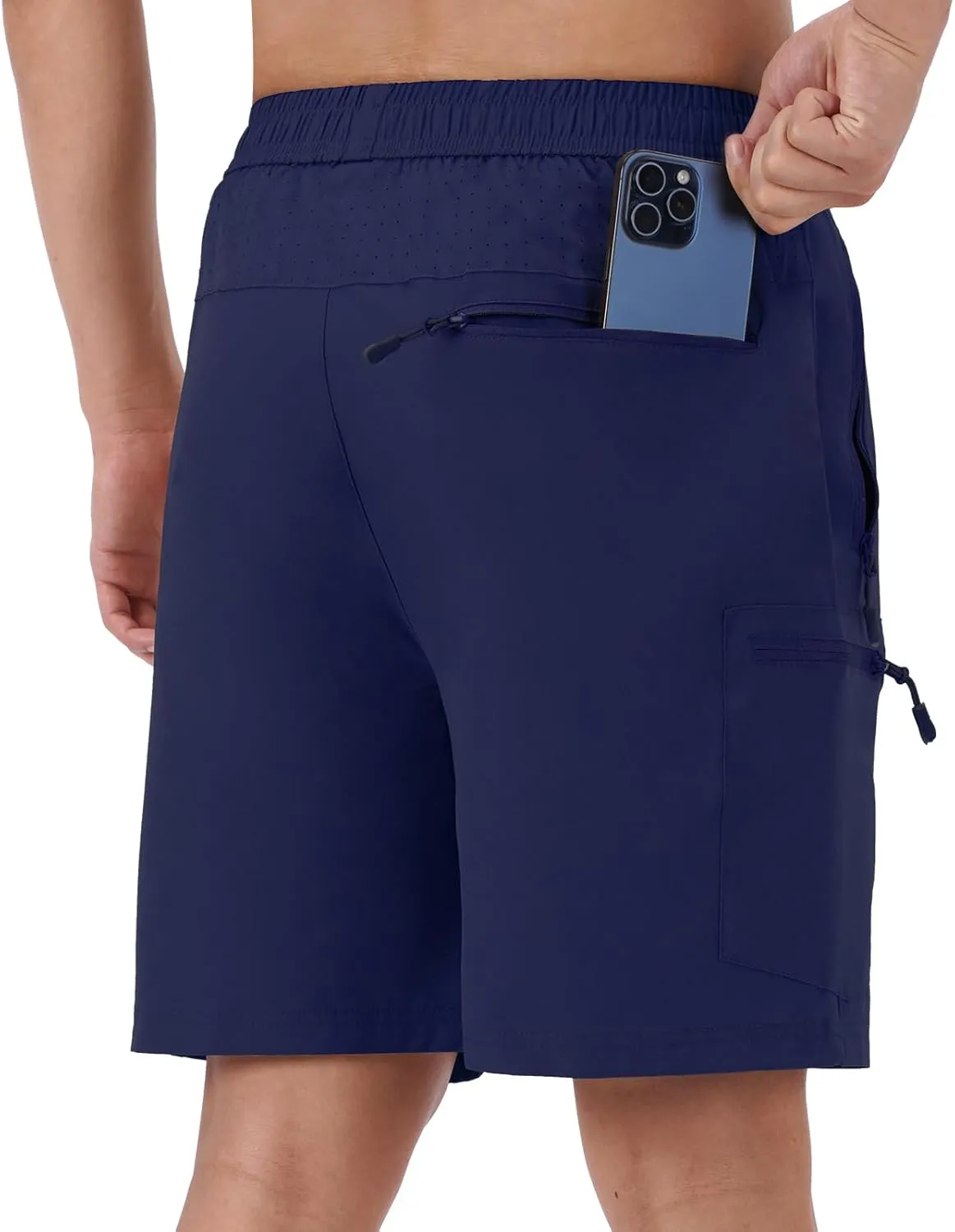 Men's Hiking Cargo Shorts Quick Dry Athletic Workout Gym Shorts with 4 Pockets