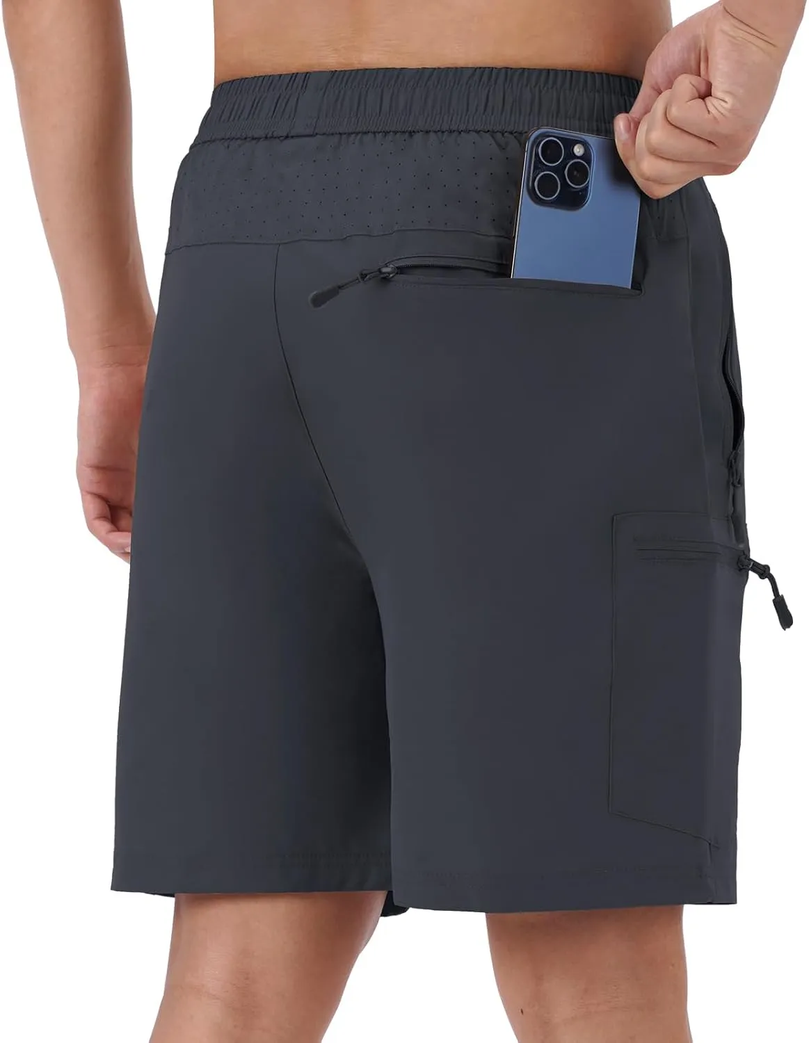 Men's Hiking Cargo Shorts Quick Dry Athletic Workout Gym Shorts with 4 Pockets