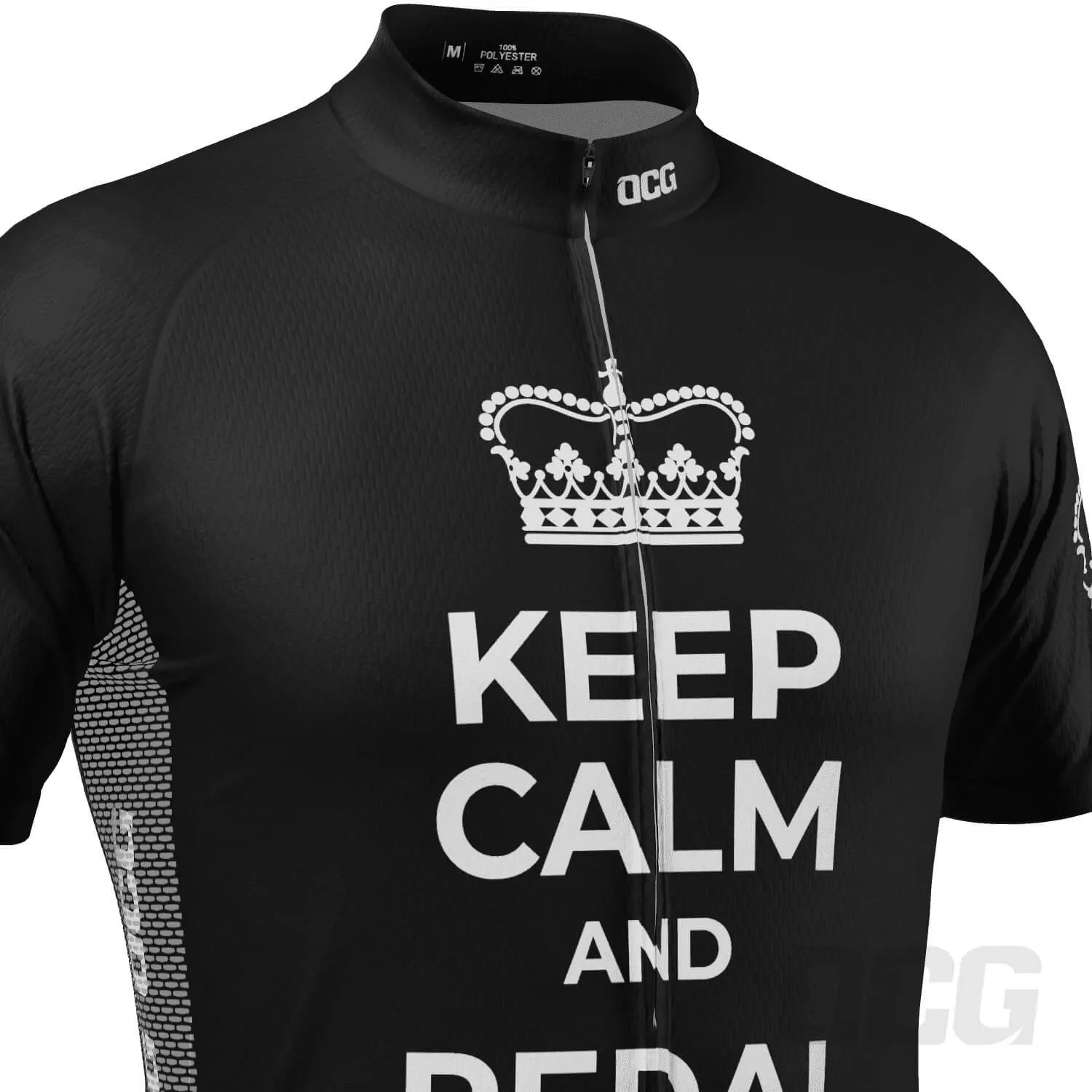 Men's Keep Calm and Pedal On Short Sleeve Cycling Jersey