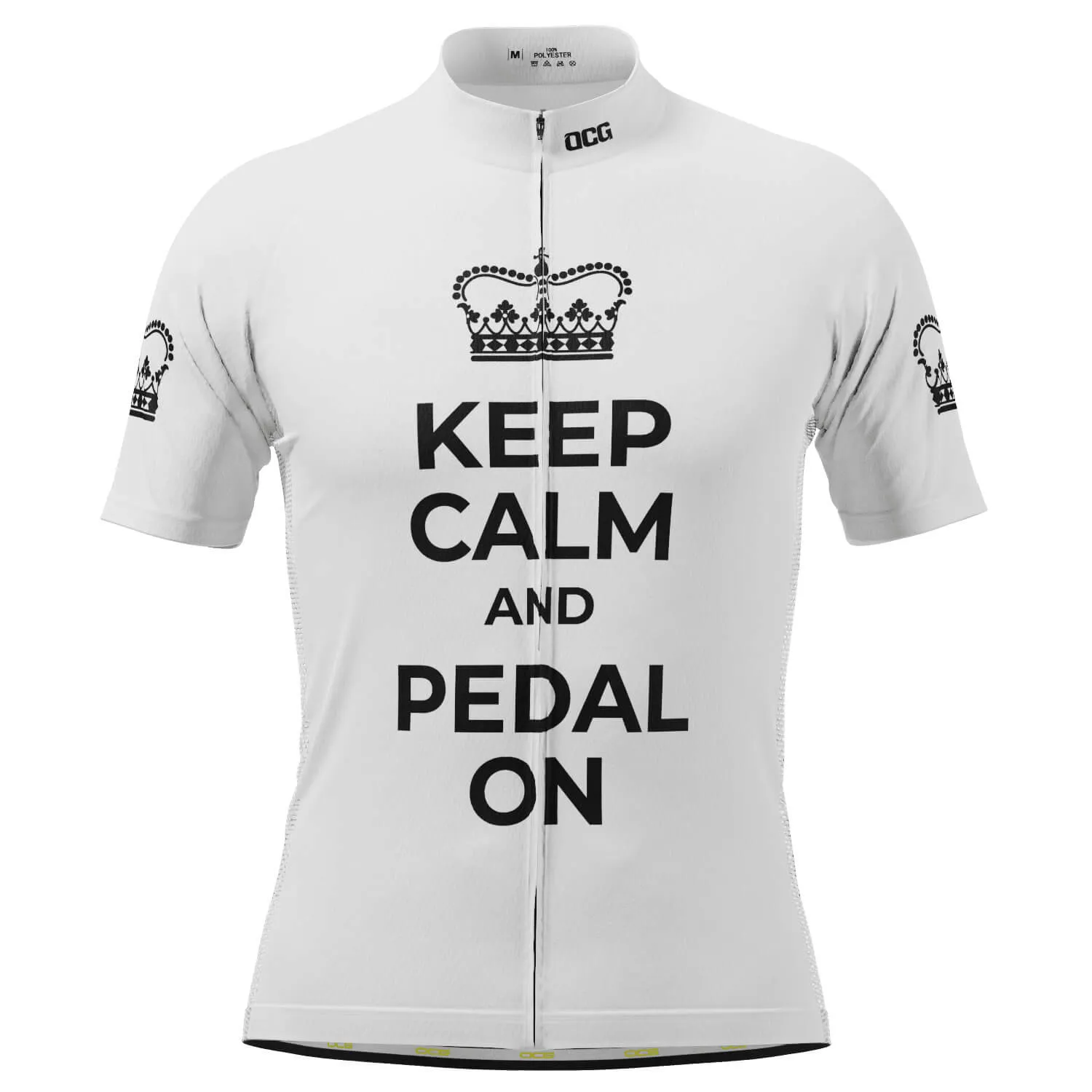 Men's Keep Calm and Pedal On Short Sleeve Cycling Jersey