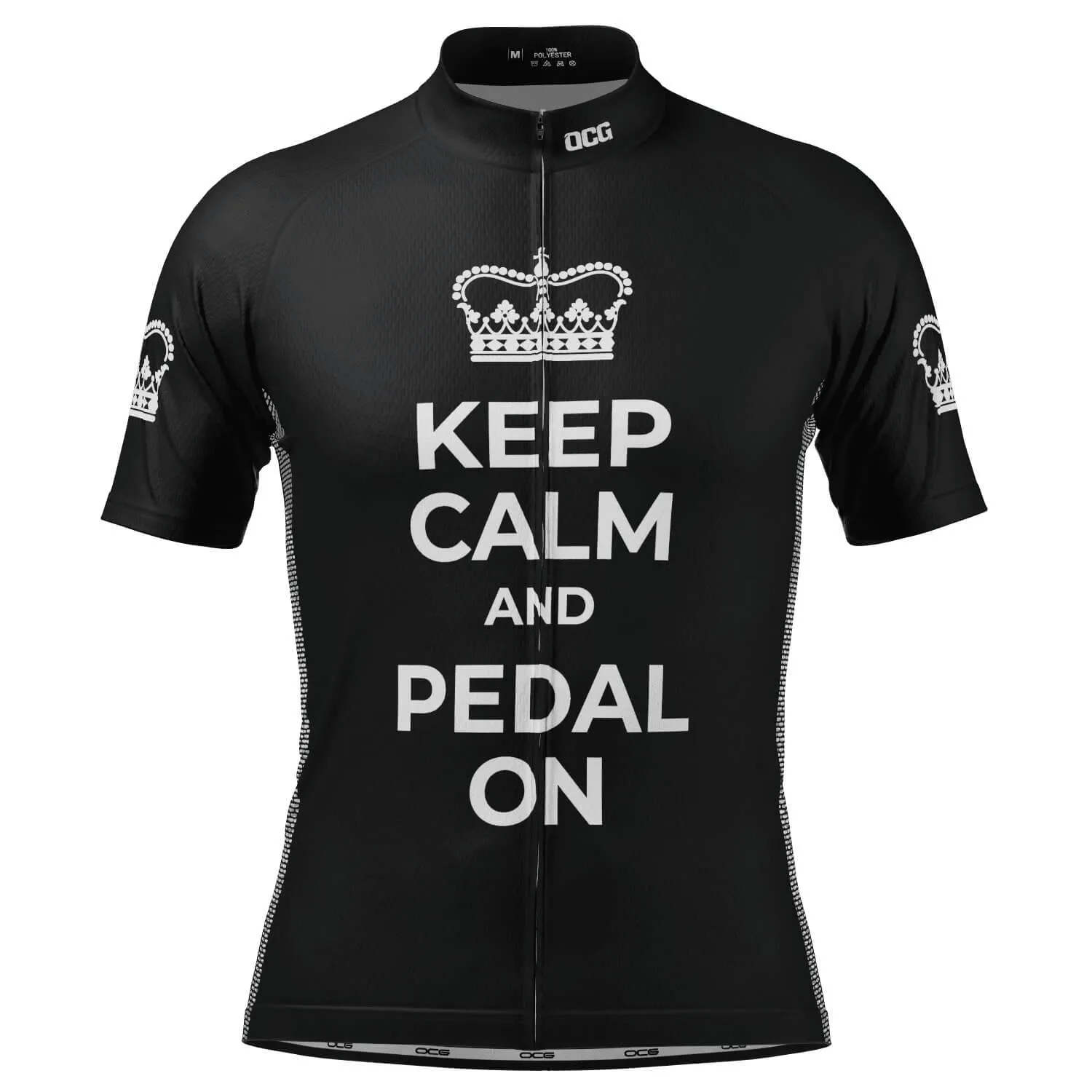Men's Keep Calm and Pedal On Short Sleeve Cycling Jersey