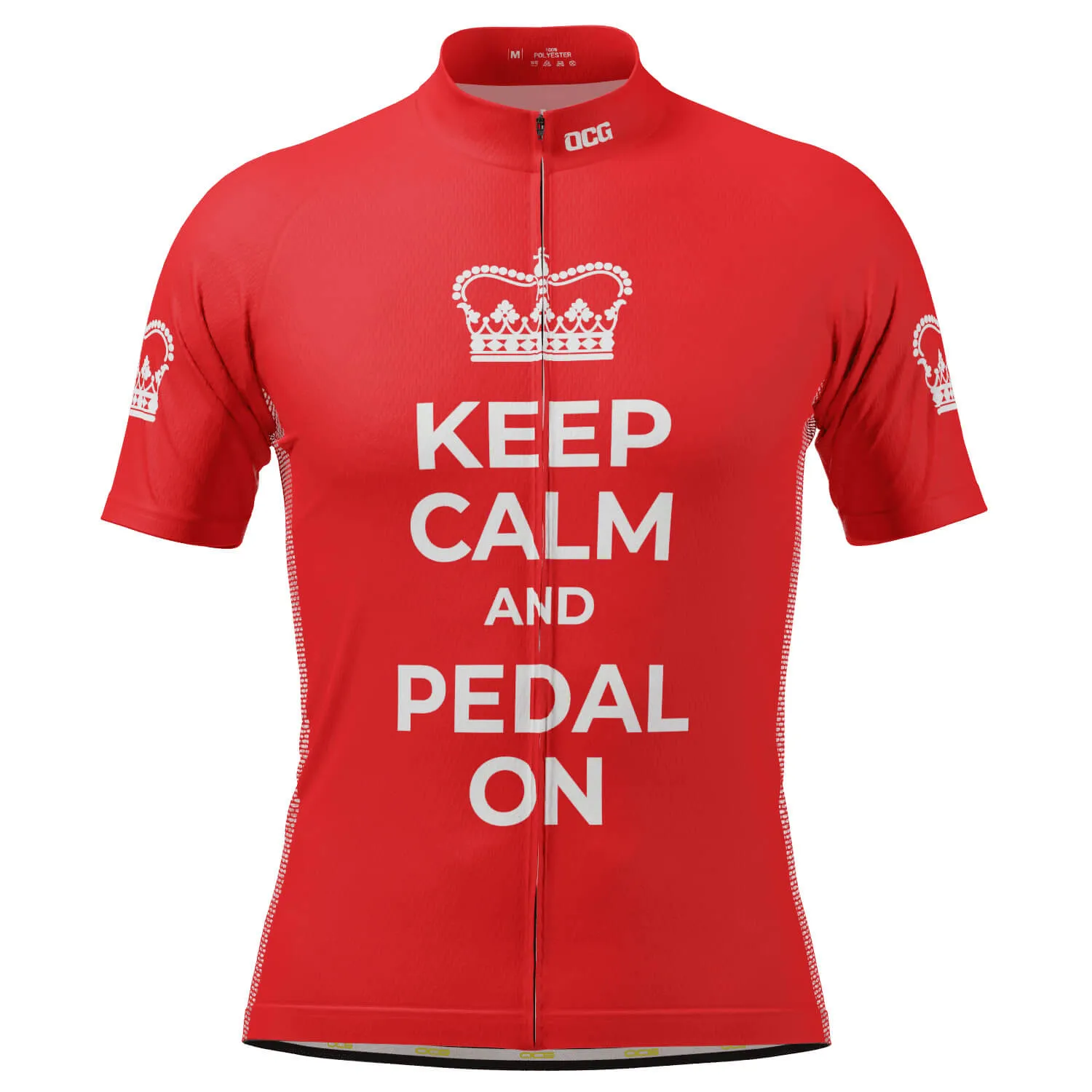 Men's Keep Calm and Pedal On Short Sleeve Cycling Jersey