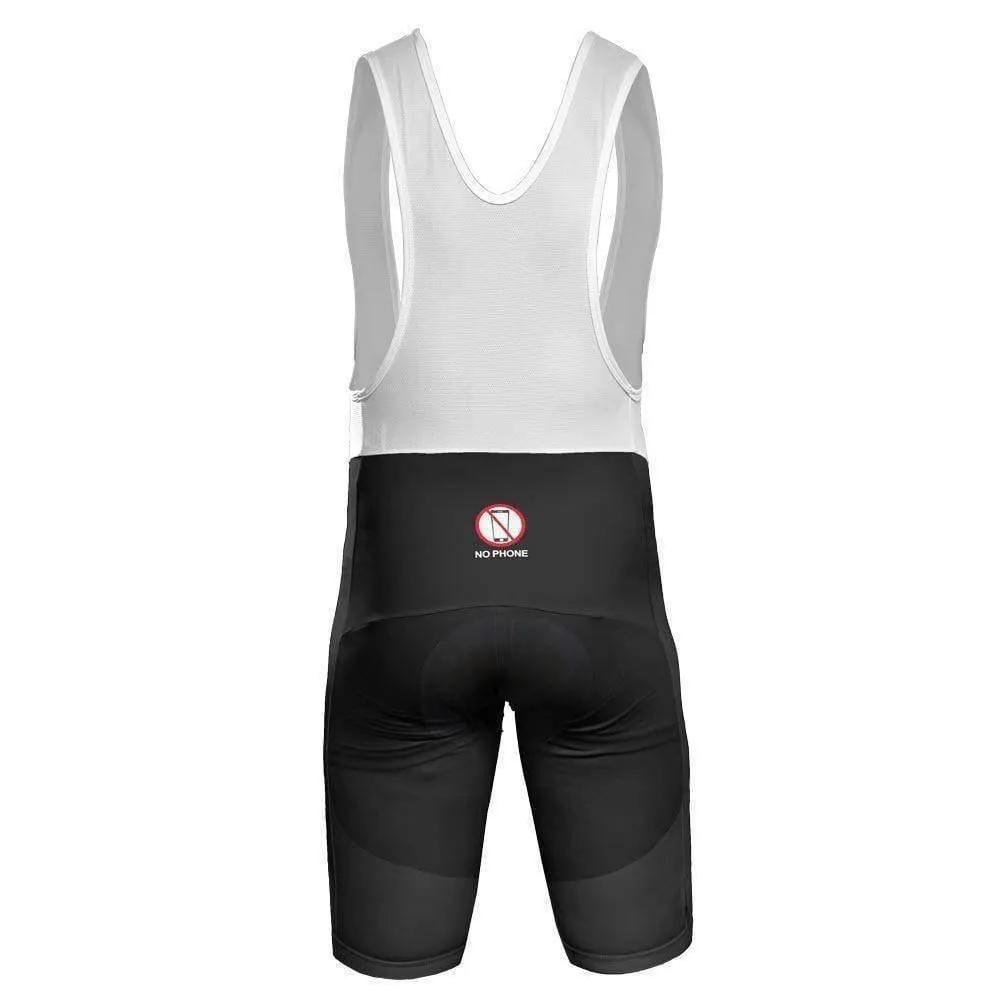 Men's Keep Riders No Phone Keep Gel Padded Cycling Bib
