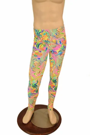 Mens Leggings in Neon Flux