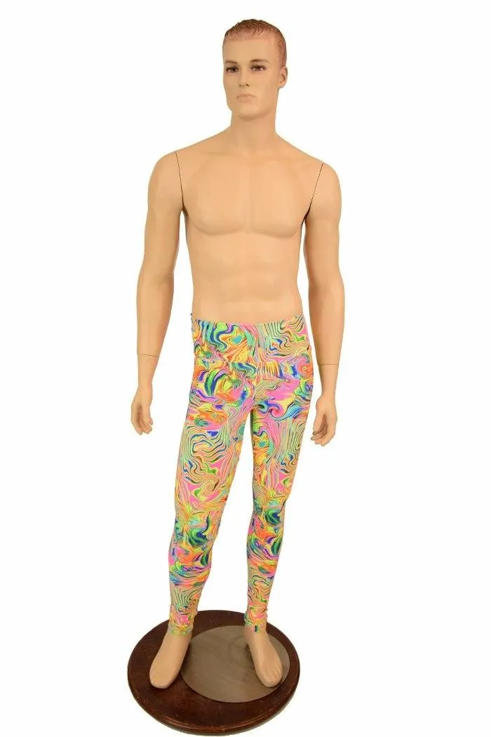 Mens Leggings in Neon Flux