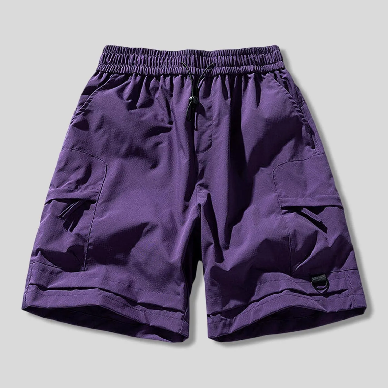 Men's Linen Shorts Athletic Hiking Water Resistant Quick-Dry Lightweight Outdoor Sweat Shorts with Pockets