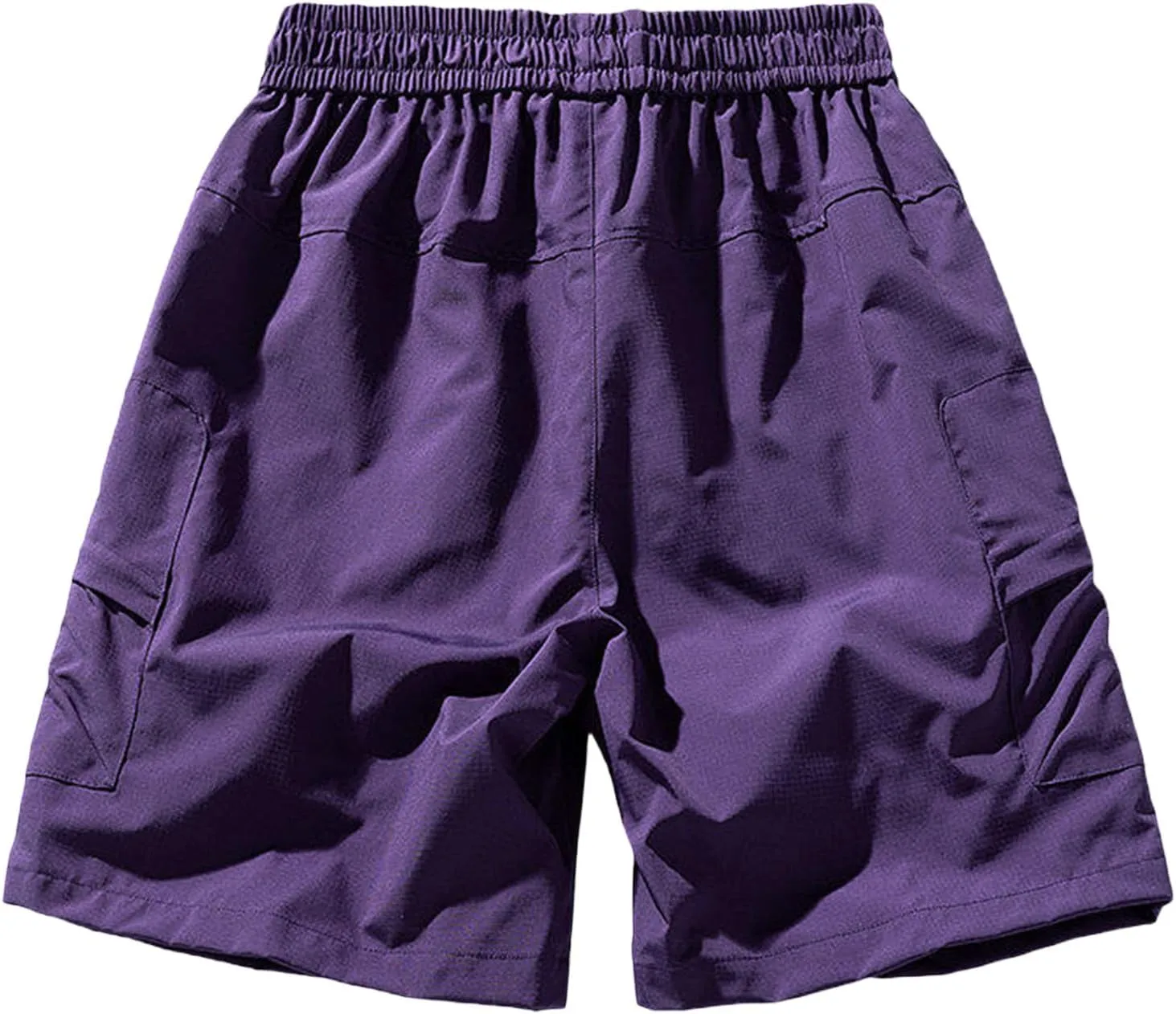 Men's Linen Shorts Athletic Hiking Water Resistant Quick-Dry Lightweight Outdoor Sweat Shorts with Pockets