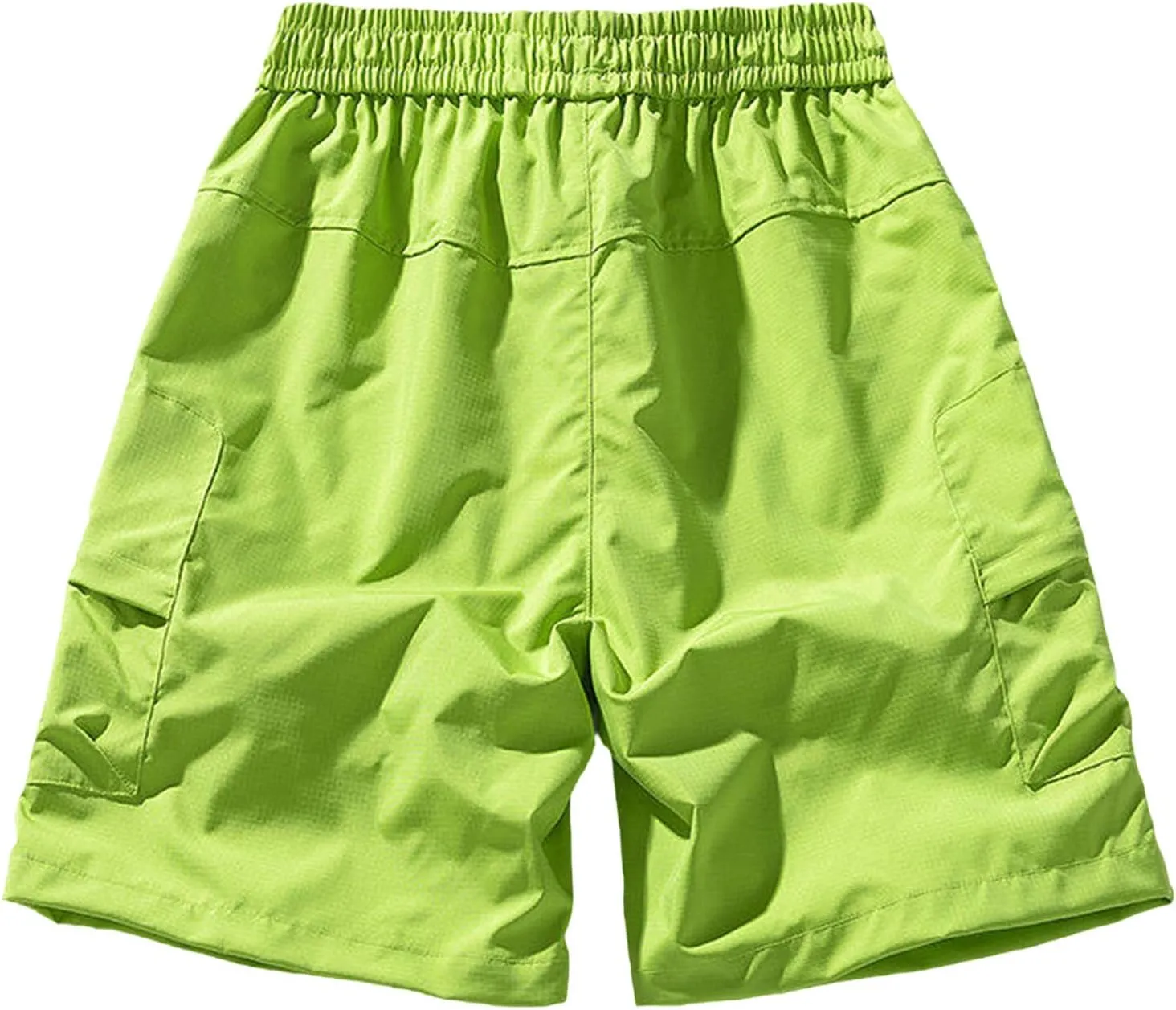 Men's Linen Shorts Athletic Hiking Water Resistant Quick-Dry Lightweight Outdoor Sweat Shorts with Pockets