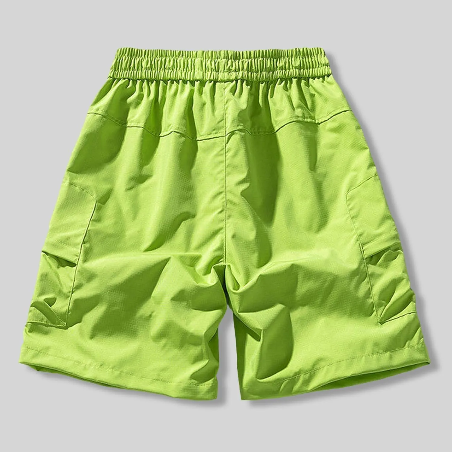Men's Linen Shorts Athletic Hiking Water Resistant Quick-Dry Lightweight Outdoor Sweat Shorts with Pockets