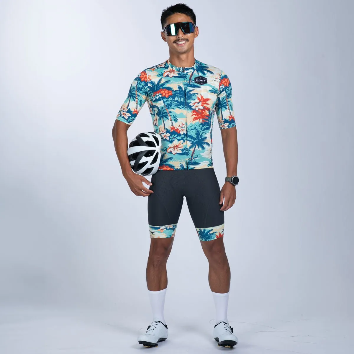 Men's Ltd Cycle Anthrocite Exos Bib - Vintage Hula