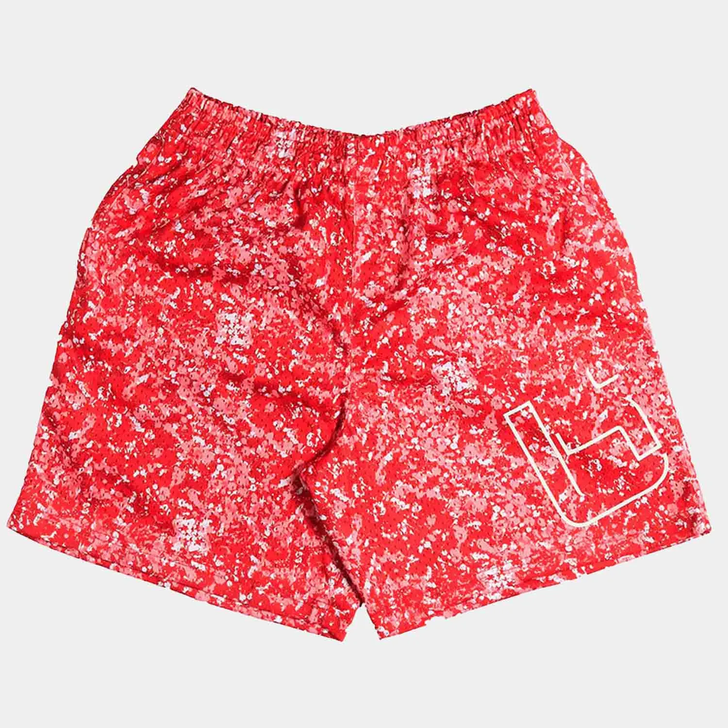Men's M1 Red Splash Mesh Short