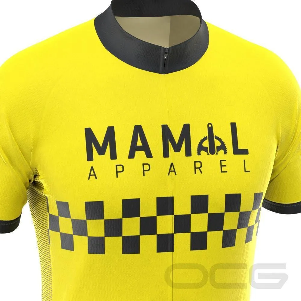 Men's MAMIL Apparel 1977 Tour de France Yellow Jersey Short Sleeve Cycling Jersey