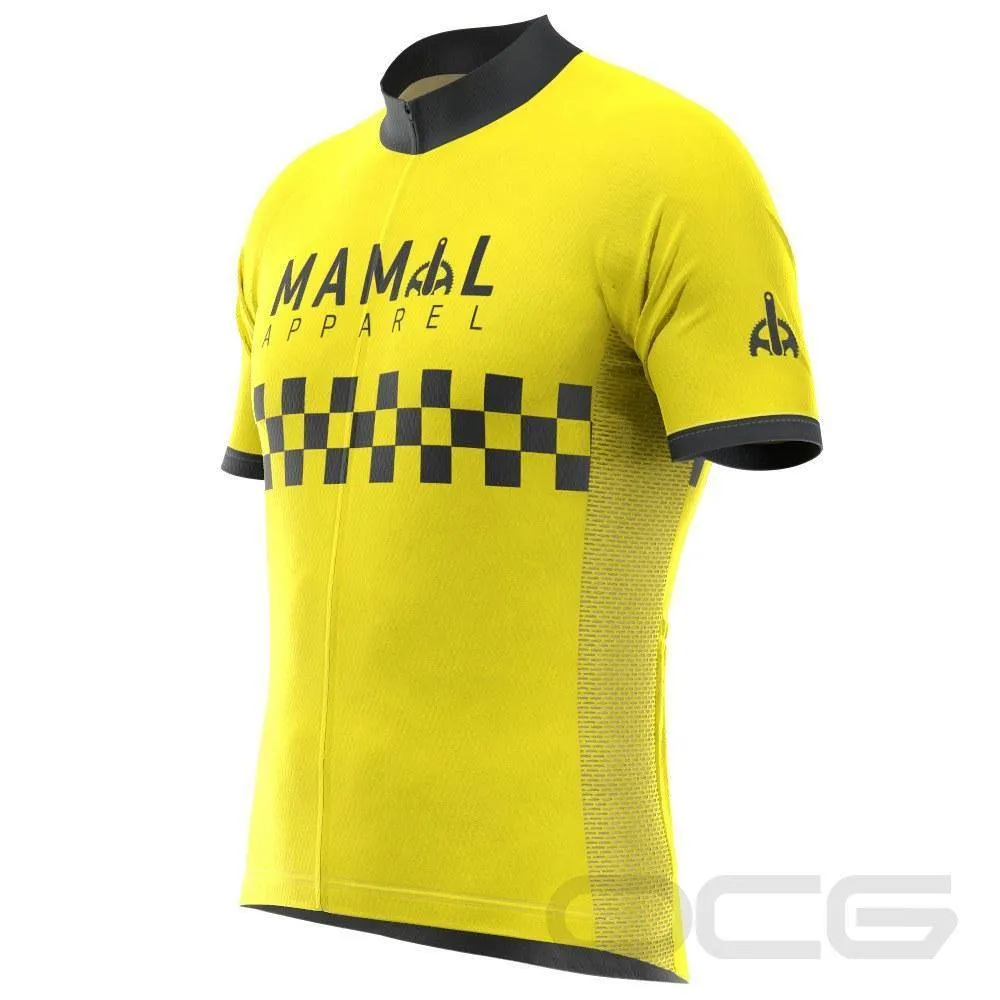 Men's MAMIL Apparel 1977 Tour de France Yellow Jersey Short Sleeve Cycling Jersey