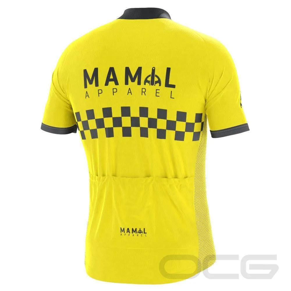 Men's MAMIL Apparel 1977 Tour de France Yellow Jersey Short Sleeve Cycling Jersey