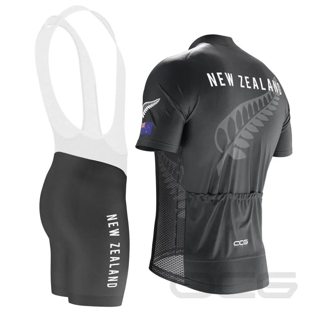 Men's New Zealand Silver Fern National Flag 2 Piece Cycling Kit