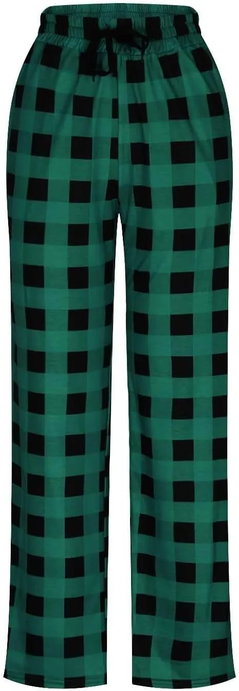 Mens Pajama Pants 2024 Mens Heavyweight Flannel Plaid Pajama Pants Cotton Sleep Lounge Pant Purple Pajama Pants
