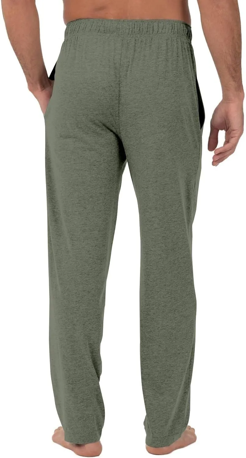 Mens Pajama Pants, Soft Cotton Sleep Lounge Pants Solid ComfortSoft Sleep Pant with Pockets and Drawstring