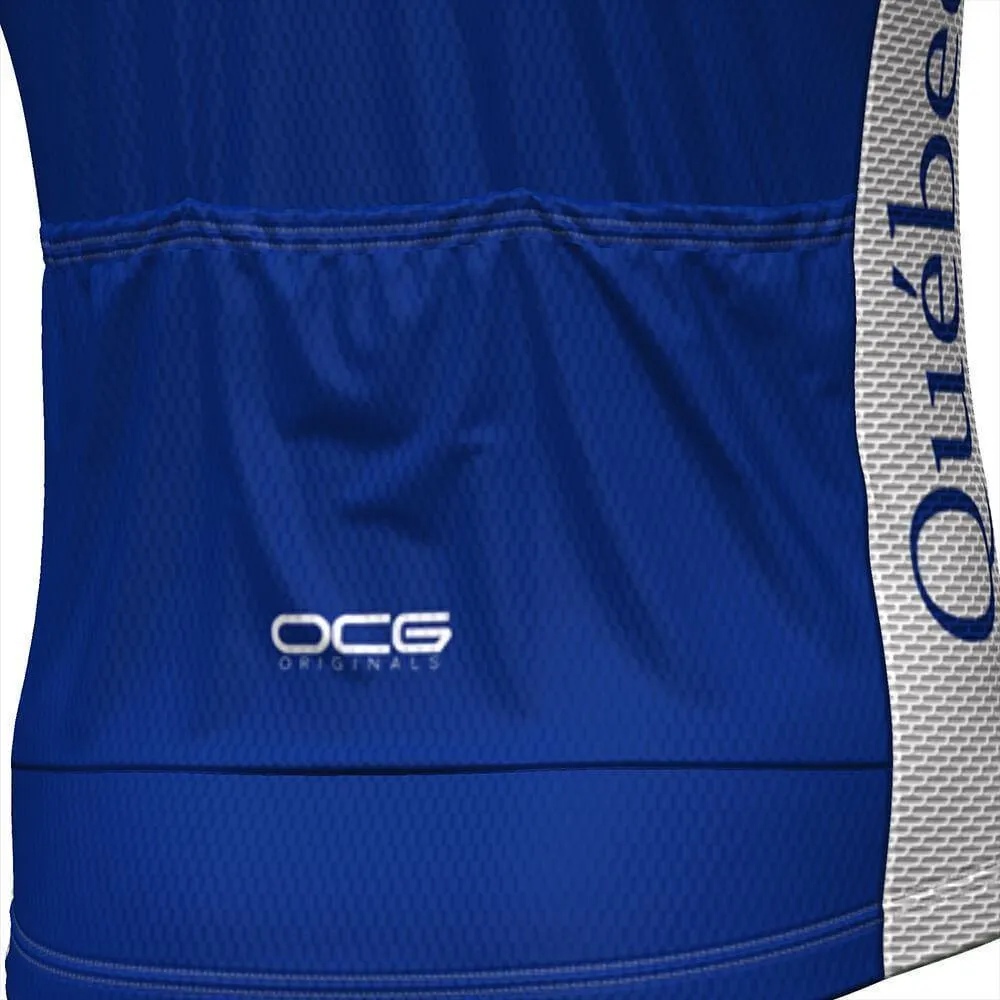 Men's Quebec National Flag Short Sleeve Cycling Jersey