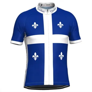 Men's Quebec National Flag Short Sleeve Cycling Jersey