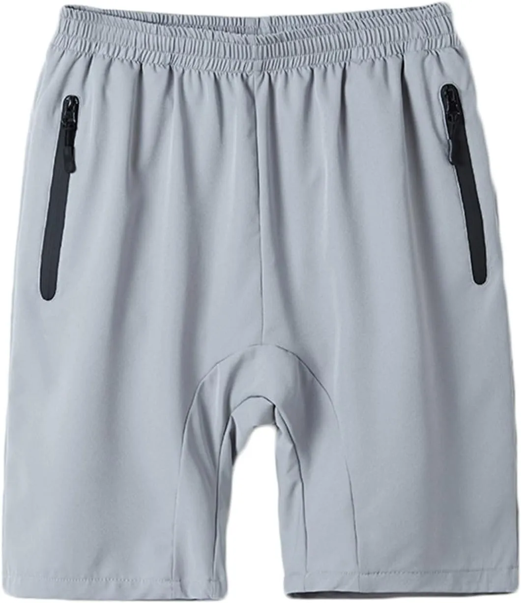 Men's Quick Dry Shorts Lightweight Hiking Shorts Outdoor Comfy Quick Dry Stretchy Work Cargo Shorts Zipper Pockets