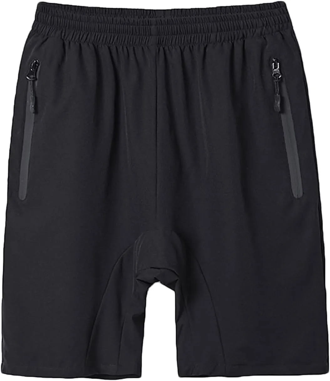 Men's Quick Dry Shorts Lightweight Hiking Shorts Outdoor Comfy Quick Dry Stretchy Work Cargo Shorts Zipper Pockets