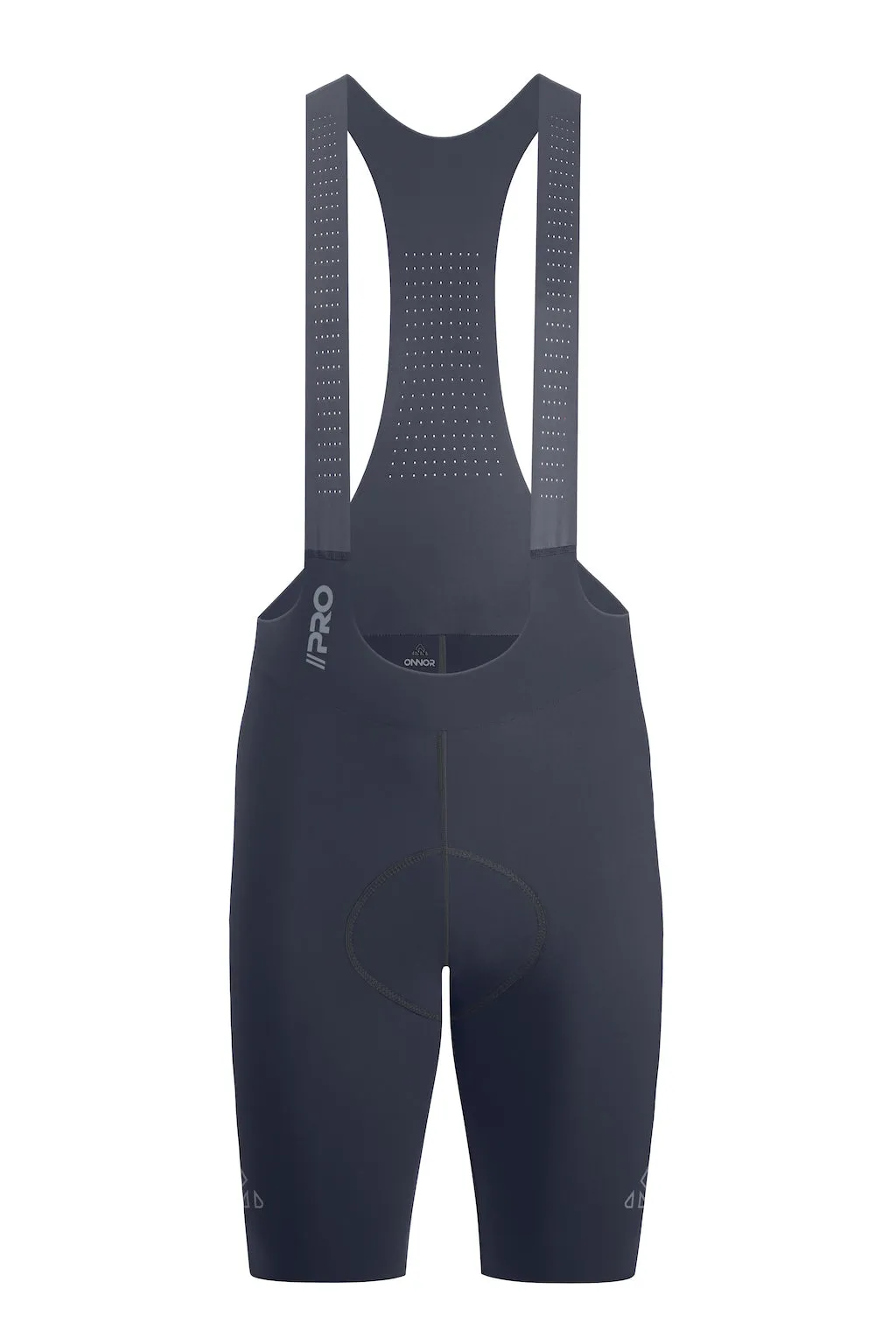 Men's Seamless Grey Pro Cycling Bib Shorts