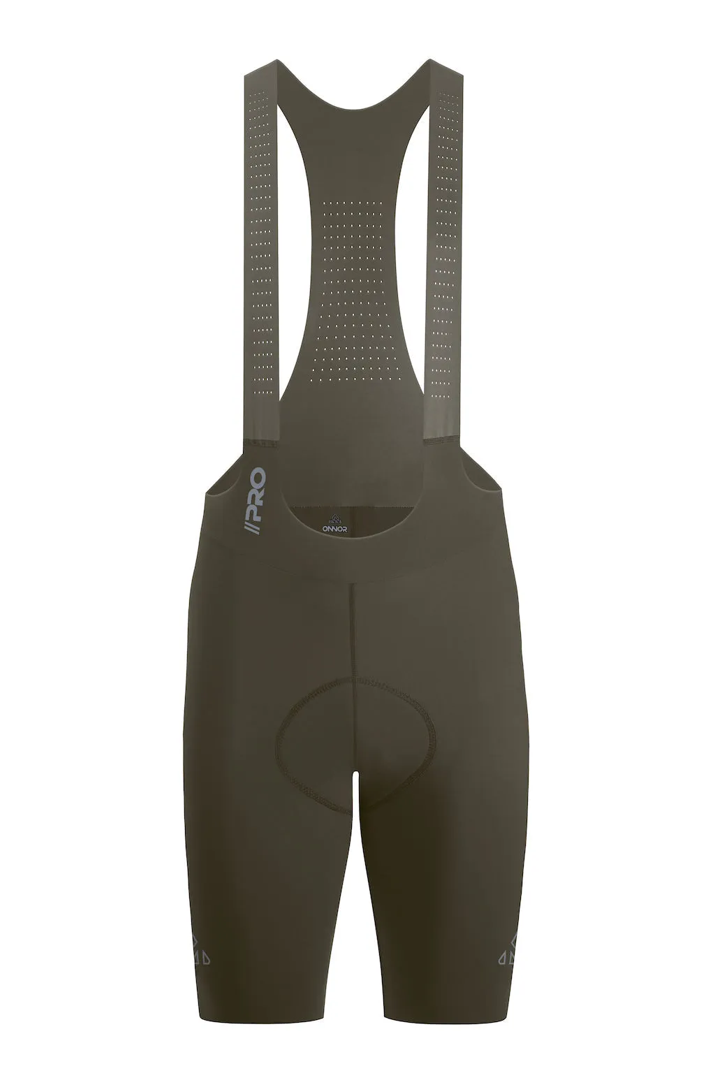 Men's Seamless Olive Green Pro Cycling Bib Shorts