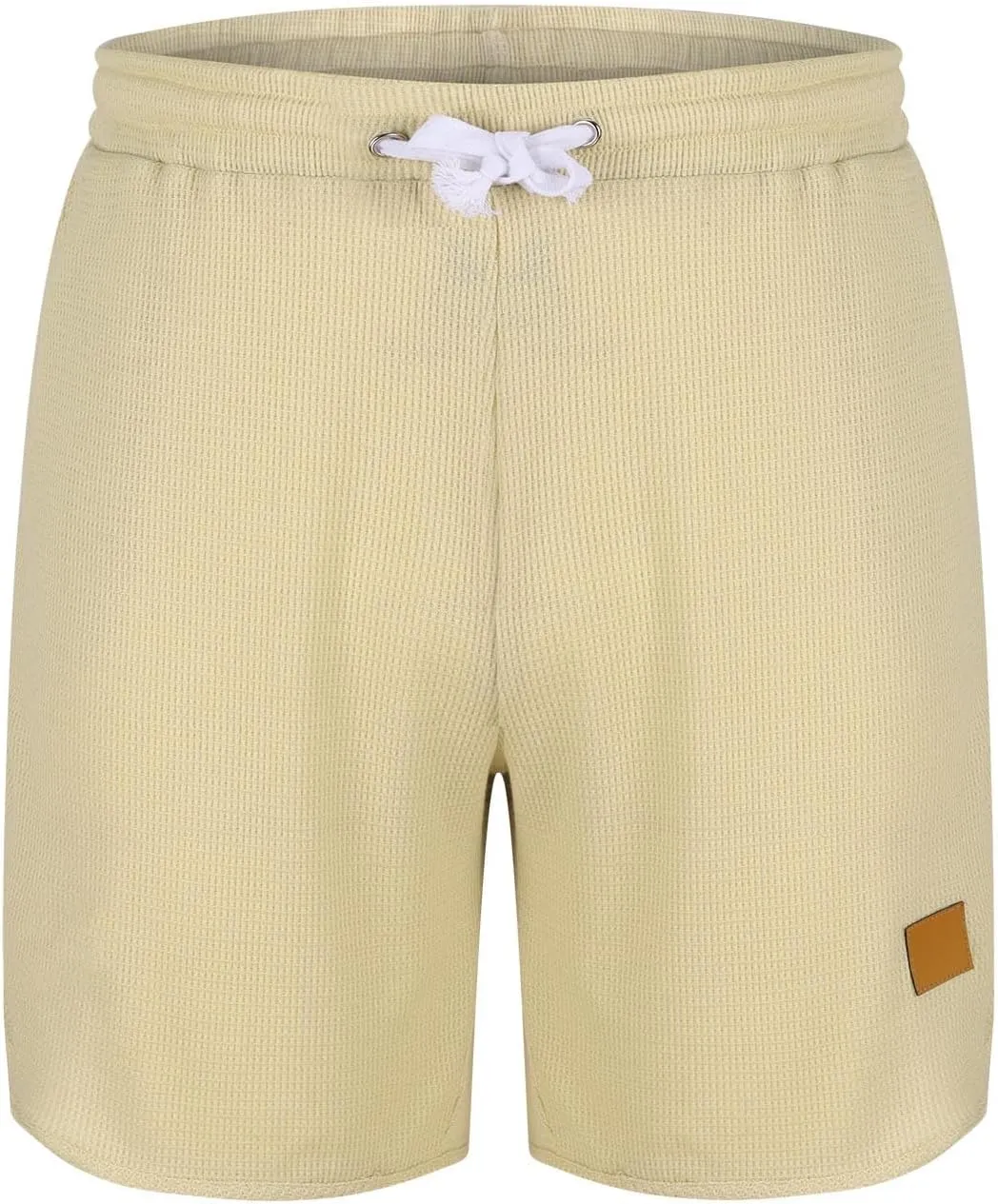 Mens Short Casual Waffle Knit Breathable Summer Beach Shorts Breathable Comfy Lounge Shorts Short Pants