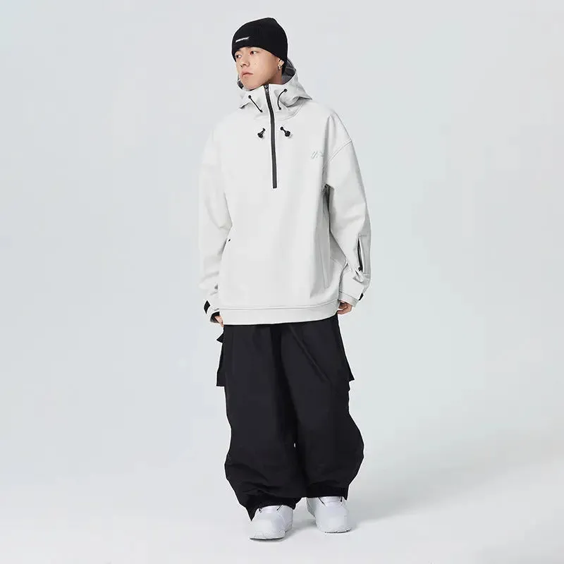 Men's Snowboard Anorak Jacket Outdoor Winter Hoodie