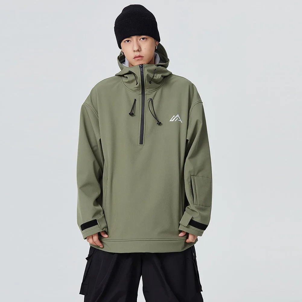 Men's Snowboard Anorak Jacket Outdoor Winter Hoodie