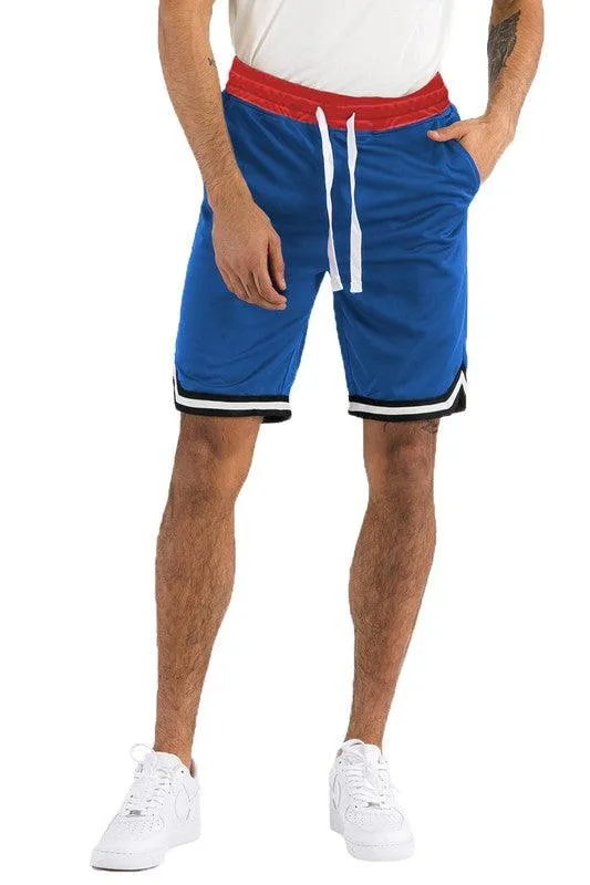 Mens Solid Athletic Basketball Sports Shorts