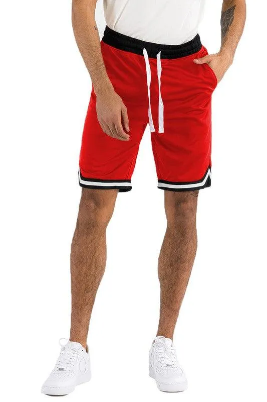Mens Solid Athletic Basketball Sports Shorts
