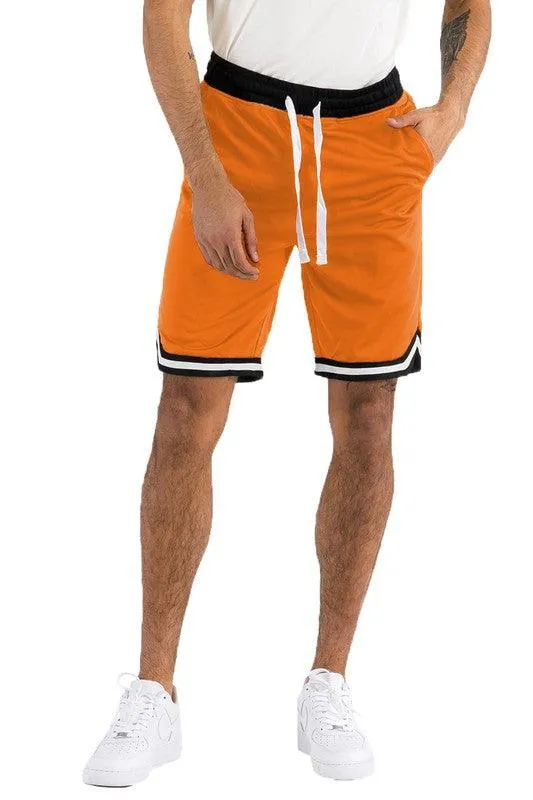 Mens Solid Athletic Basketball Sports Shorts