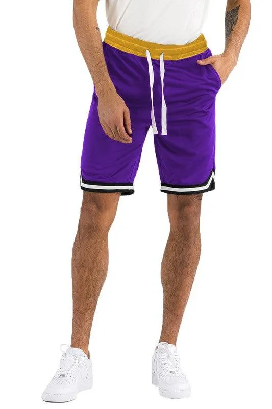 Mens Solid Athletic Basketball Sports Shorts