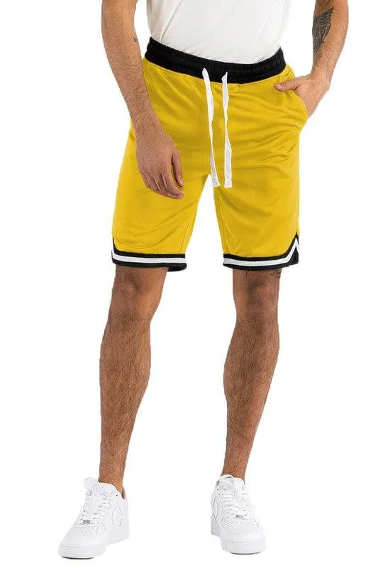 Mens Solid Athletic Basketball Sports Shorts