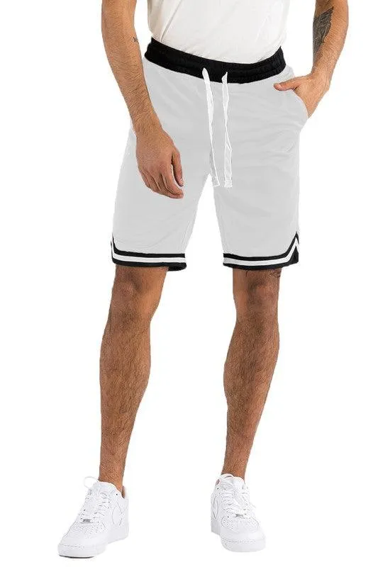 Mens Solid Athletic Basketball Sports Shorts