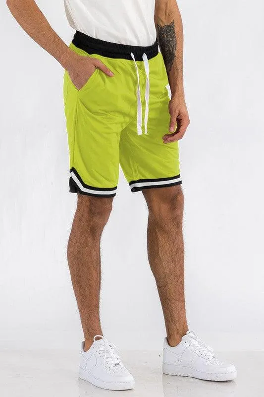 Mens Solid Athletic Basketball Sports Shorts