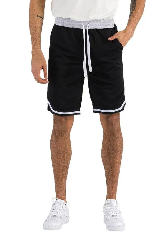 Mens Solid Athletic Basketball Sports Shorts