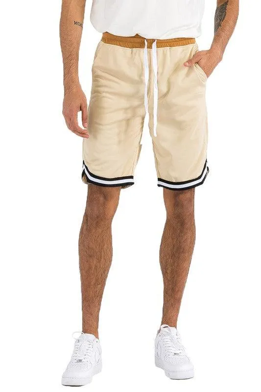 Mens Solid Athletic Basketball Sports Shorts