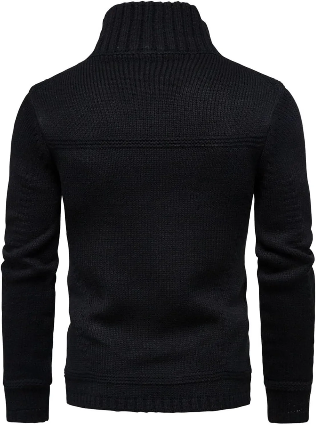 Mens Sweaters Casual Stand Collar Cardigan Button Down Cable Knitted Lightweight Slim Fit Sweater Coat Winter Clothes