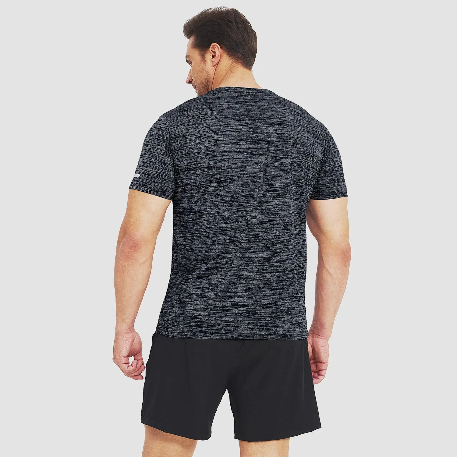 Men's T-Shirt Tag Free Quick Dry Athletic Running Shirts Performance Tee