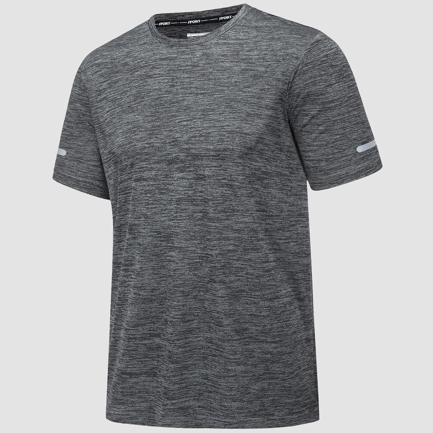 Men's T-Shirt Tag Free Quick Dry Athletic Running Shirts Performance Tee