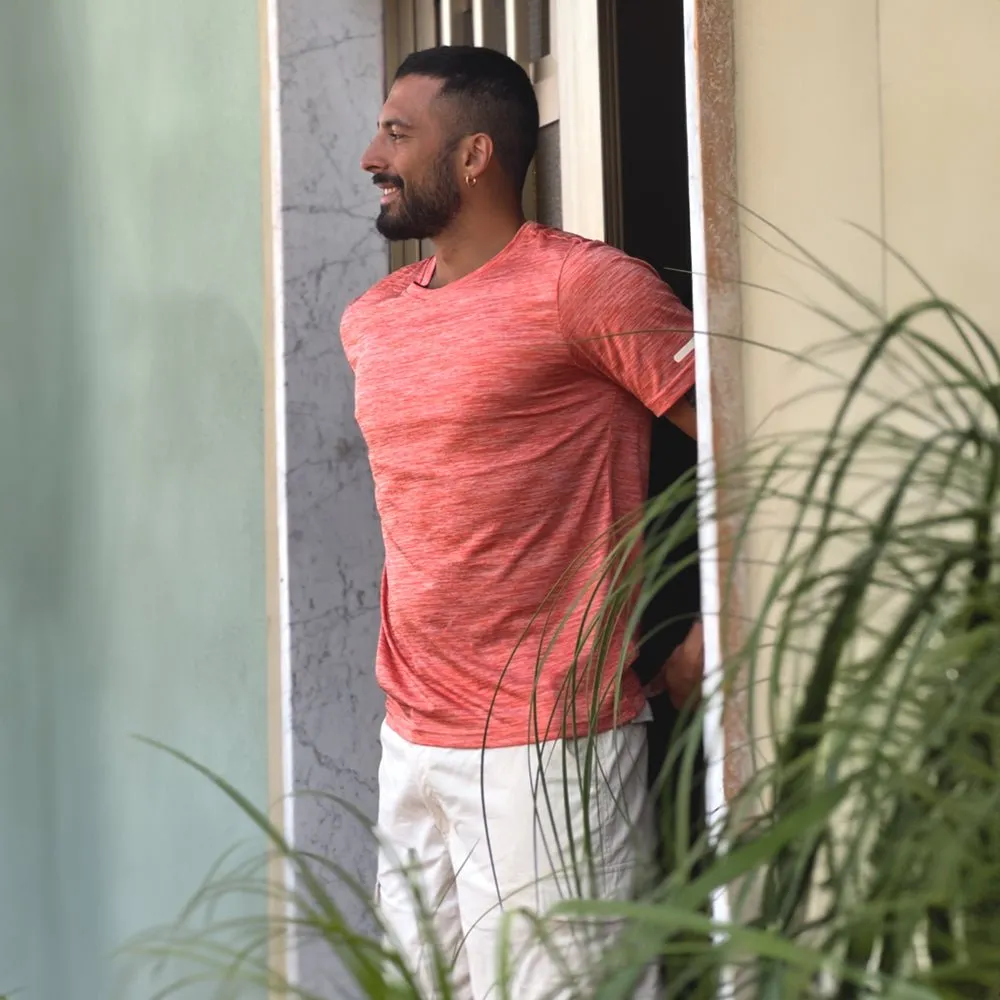 Men's T-Shirt Tag Free Quick Dry Athletic Running Shirts Performance Tee