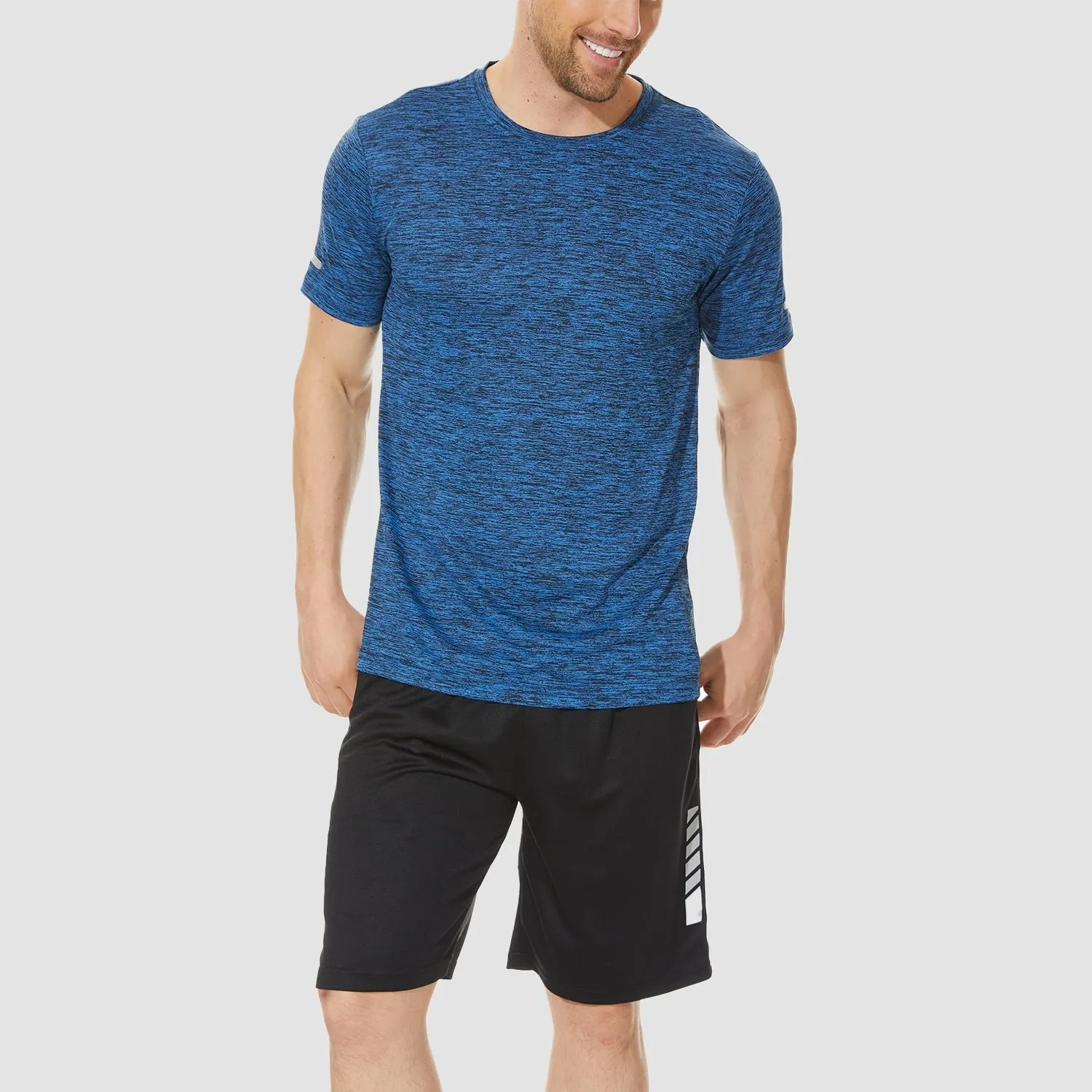 Men's T-Shirt Tag Free Quick Dry Athletic Running Shirts Performance Tee