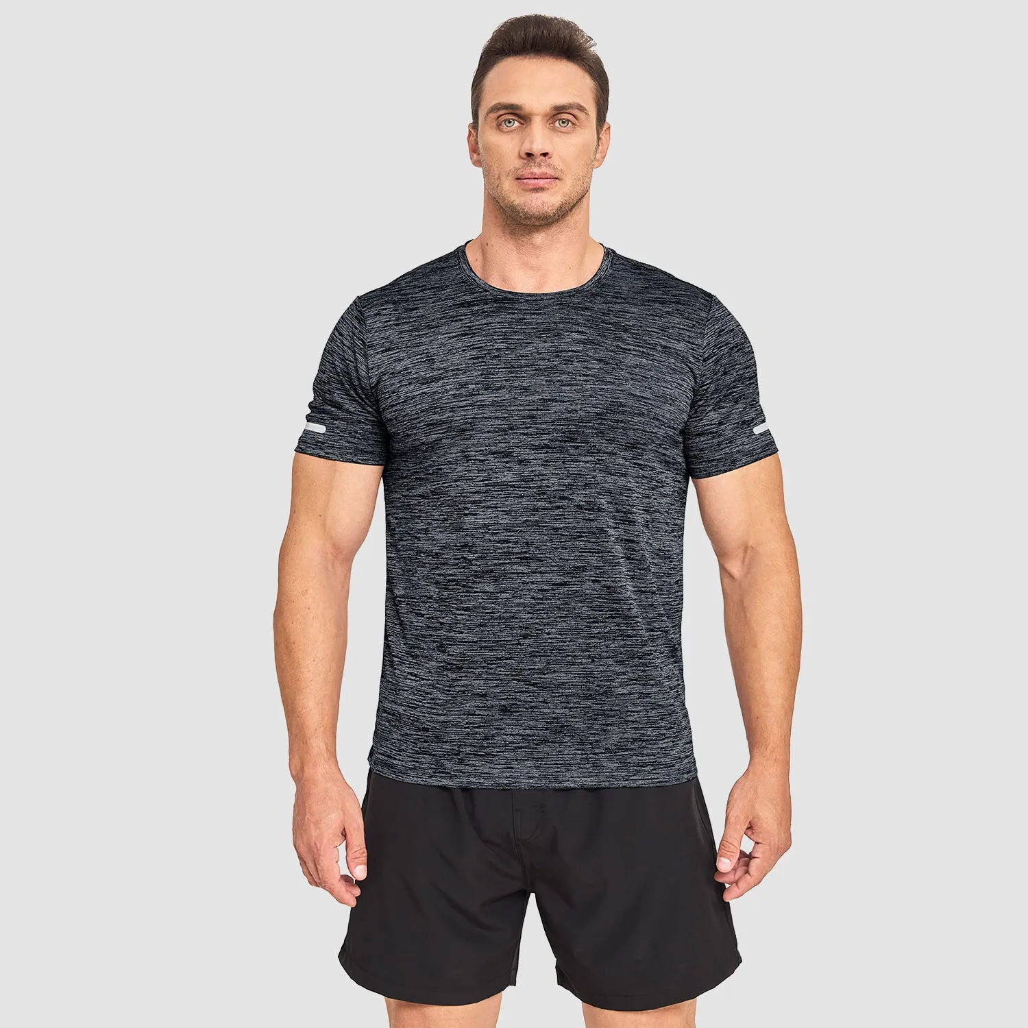Men's T-Shirt Tag Free Quick Dry Athletic Running Shirts Performance Tee