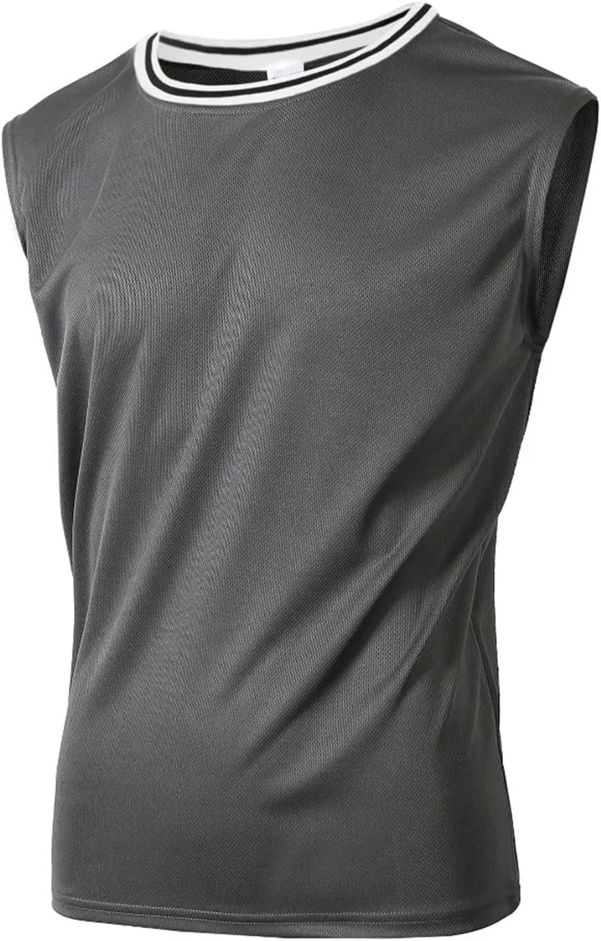 Men's Tank Top Casual Sleeveless Gym Muscle Cut Off Shirts Cotton Dry Fit Moisture Wicking Athletic Workout Shirt