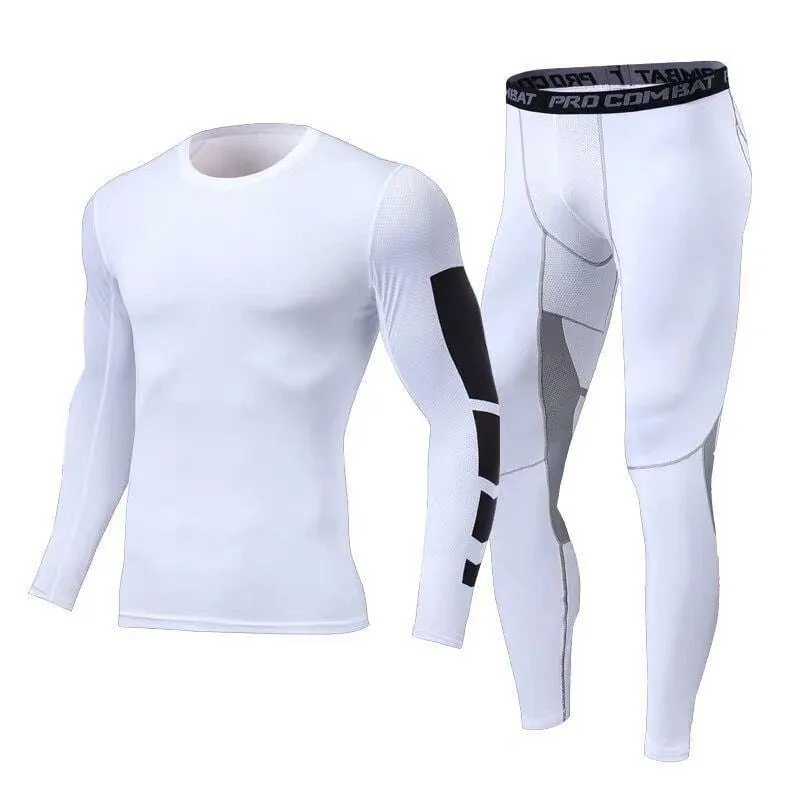 Men's Two-piece tights and long sleeve compression suit