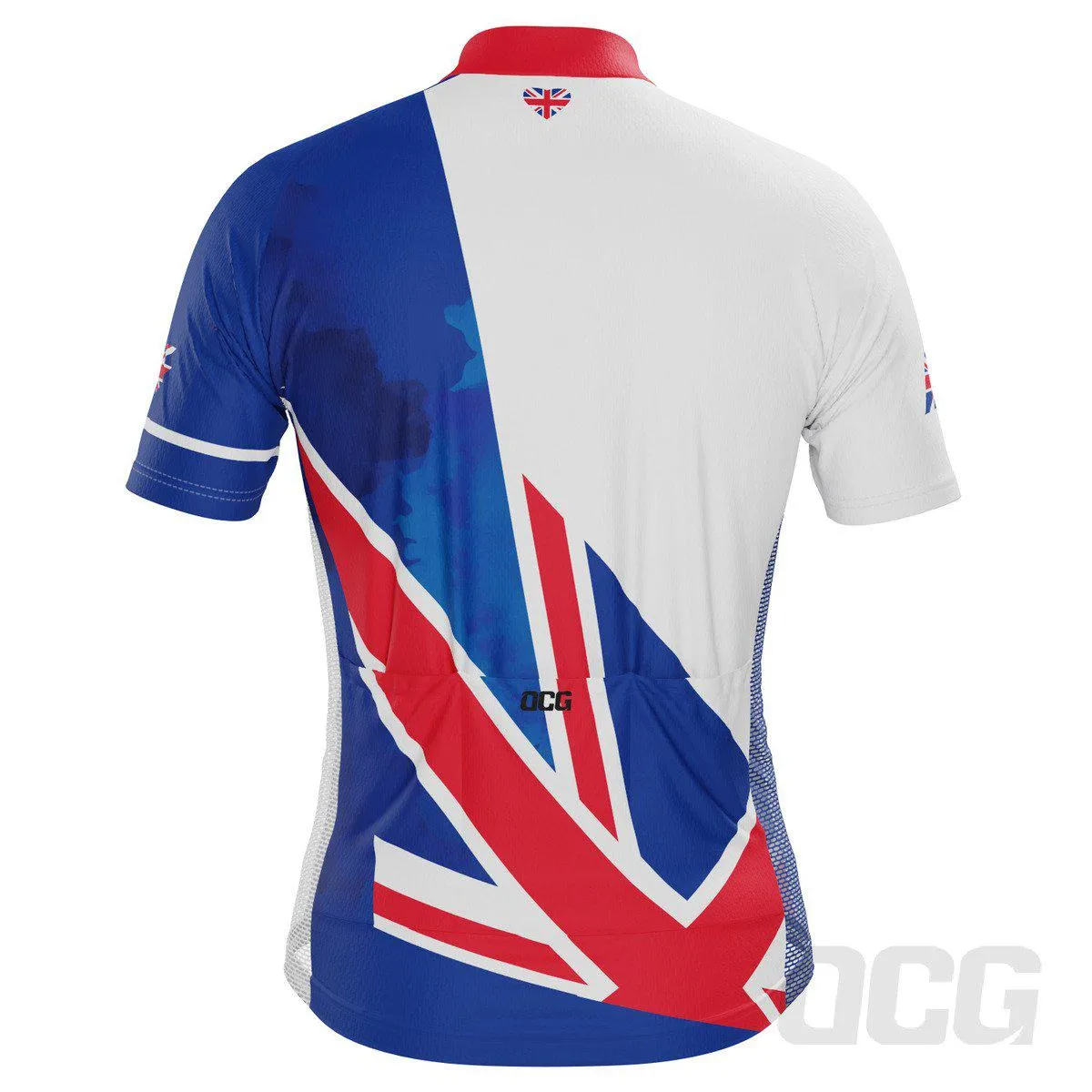 Men's UK Badge Union Jack National Flag Short Sleeve Cycling Jersey