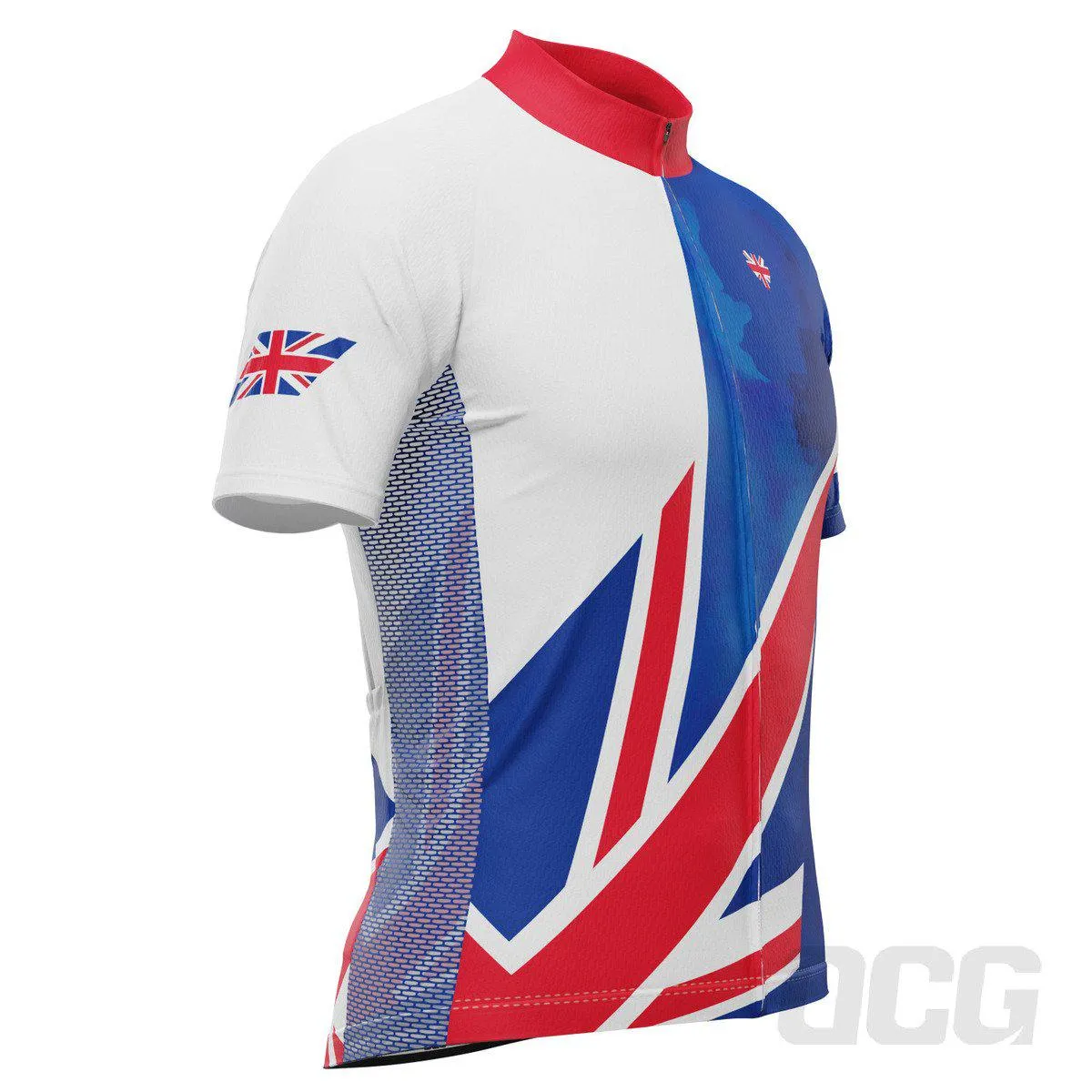 Men's UK Badge Union Jack National Flag Short Sleeve Cycling Jersey